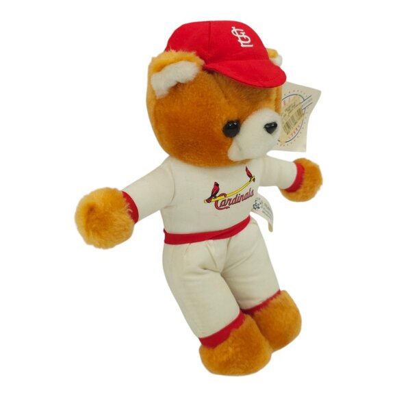 St Louis Cardinals Teddy Bear Plush Vintage Stuffed Animal Toy Busch Stadium MLB - Picture 2 of 13